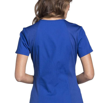 Cherokee Women's V-Neck Medical Work Wear Top, Galaxy Blue, M