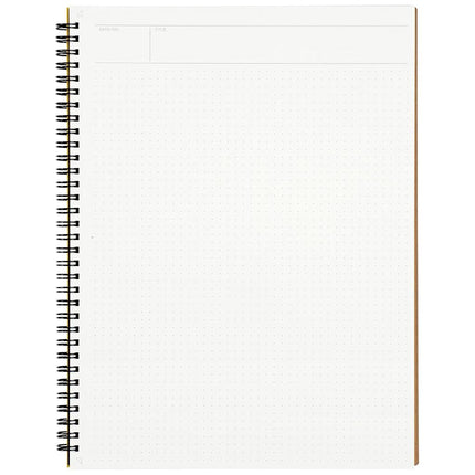 Maruman Mnemosyne Notebook 11.69 x 8.66 Inches (A4), 5mm dot Grid, 70 Sheets (N109), White