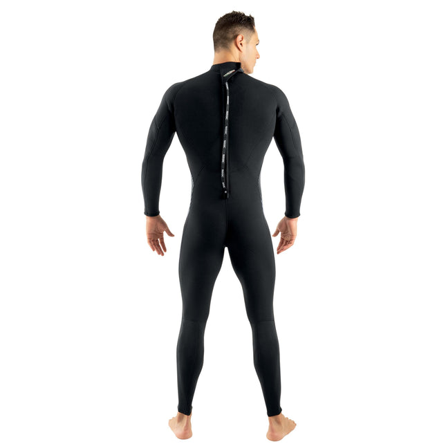 Combinaison de Plongée Humide SEAC Feel Man, Monopièce Ultra-Élastique en Néoprène 3 mm avec Fermeture Éclair Dorsale pour la Plongée, la Randonnée Subaquatique et l'Apnée
