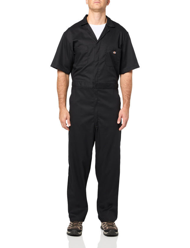 Dickies FLEX Short Sleeve Coveralls, BLACK, XL RG,
