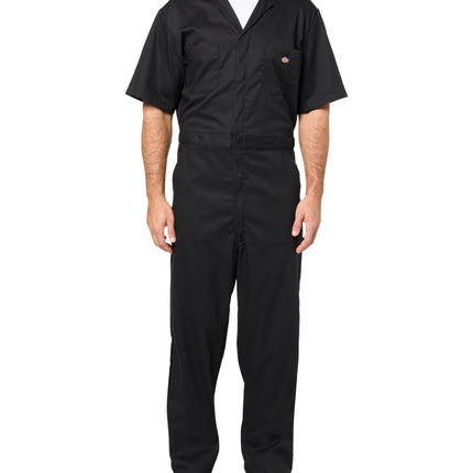 Dickies mens Flex Short Sleeve Coveralls, Black, L