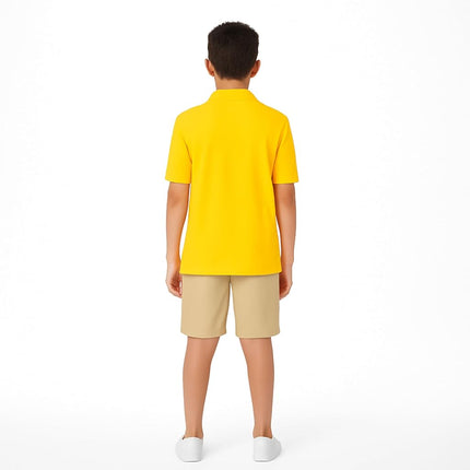 Polo uniforme French Toast à manches courtes en piqué pour garçons (tailles standard et forte), couleur or, 18-20 forte