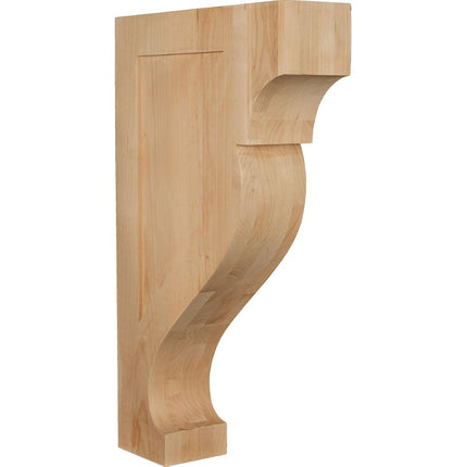 Ekena Millwork CORW05X16X26RKAL Jumbo Rockport Wood Corbel, 4 1/2" W x 15 1/2" D x 26" H, Alder