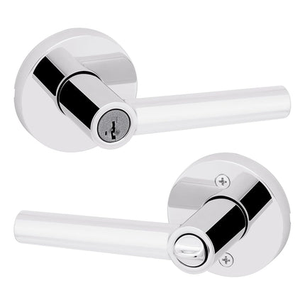 Kwikset Milan Entry Door Handle with Lock and Key,