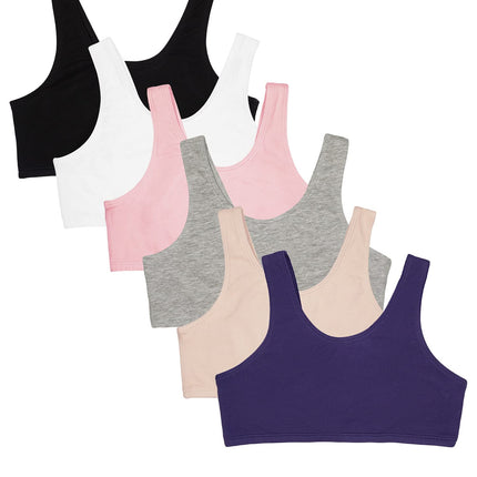 Fruit of the Loom Big Girls' Cotton Built-Up Stret