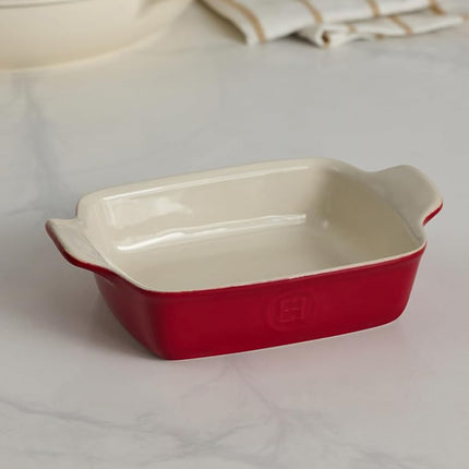 Emile Henry 369629 Fuente rectangular individual de cerámica HR, Rojo