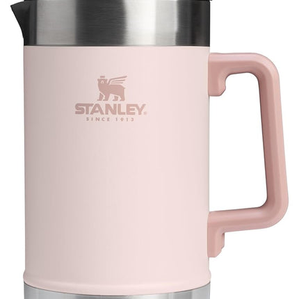 Stanley Classic Stay-Hot French Press Coffee Maker 48 oz | 5 Minute Brew, 4 Hours Hot | Mesh Filter for Coffee Grounds | Insulated Stainless Steel French Press | BPA-Free | Rose Quartz