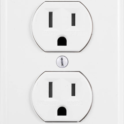 GE 5 Pack Duplex Grounding Socket in Wall Socket, Tamper-Proof, 3 Pin Plug, Easy to Install, 15 Amp, UL Listed, White, 41869