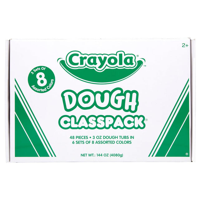 Crayola Dough Classpack - 8 Assorted Colors (48 Count), 3oz Kids Dough, Classroom Supplies for Teachers & Art Projects, Nontoxic, Ages 3+