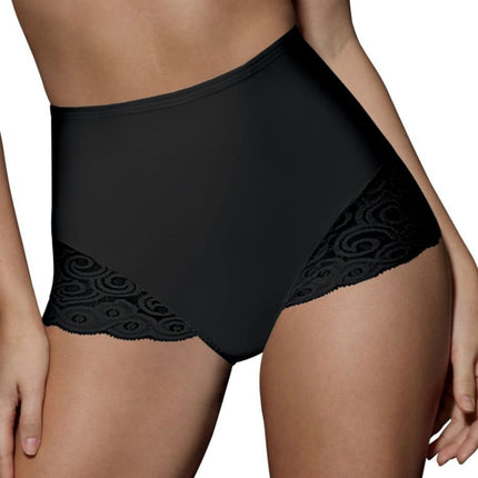 Bali Women’s Firm Control Shapewear Brief with Lace Fajas 2-Pack DFX054, Black/Black, Large
