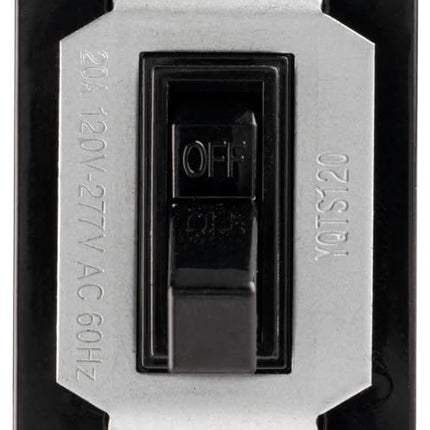 GE Grounding Toggle Switch, Single Pole, Heavy Duty, Black