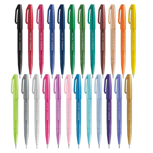 Pentel Brush Sign Pen SES15C - Brush Nib - Fibre T