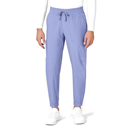 WonderWink Men's Cargo Jogger Pant, Ceil Blue, Med