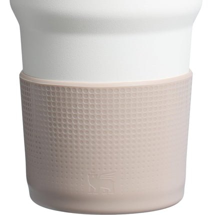 Stanley Quencher Boot and Straw Cover Cap | Anti-Slip Silicone Protector for 14 oz Tumbler with Handle | Accessory Set for Stainless Steel Drinking Cup | BPA-Free | Sand