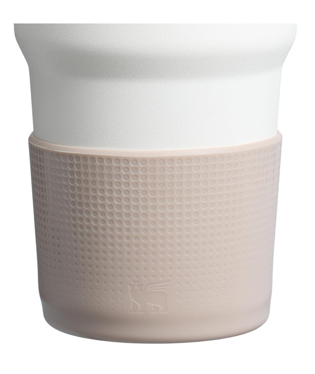 Stanley Quencher Boot and Straw Cover Cap | Anti-Slip Silicone Protector for 14 oz Tumbler with Handle | Accessory Set for Stainless Steel Drinking Cup | BPA-Free | Sand