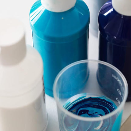 PEBEO Pouring Medium, Acrylic, White, Red, Blue, Turquoise, Black, Gold, 118 ml (Pack of 6)