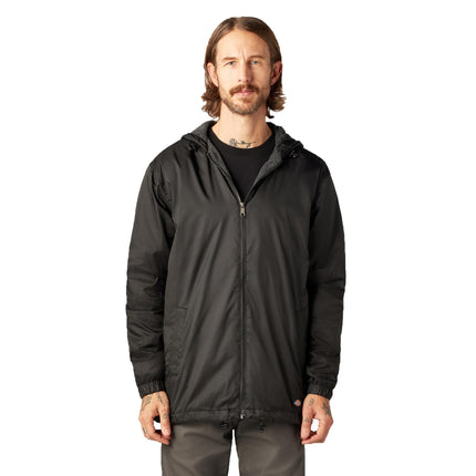 Dickies Men's Nylon Hooded Jacket, Black, XXL