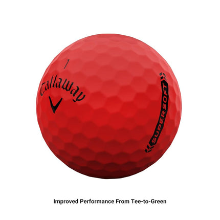 Callaway Golf Supersoft Golf Ball 2023 Red Hybrid, One Dozen