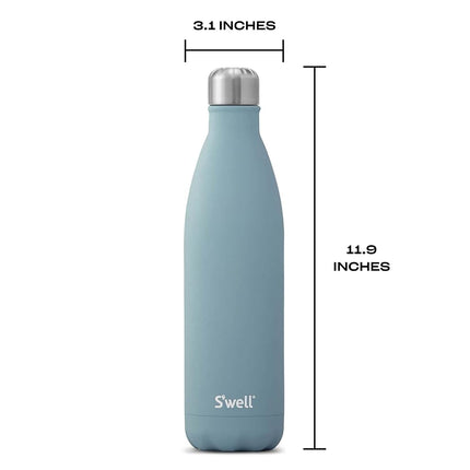 S'well Triple-Layered Vacuum-Insulated Stainless Steel Water Bottle, 25 Fl Oz/ 750 Ml, Aquamarine