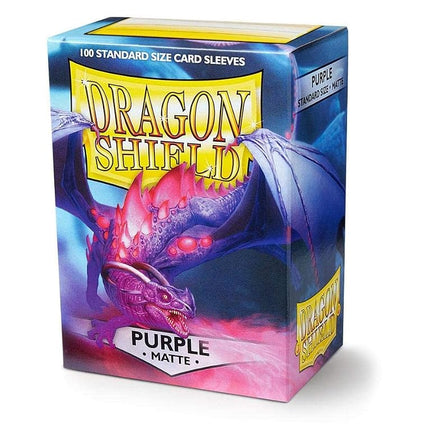10 Packs Dragon Shield Matte Standard Size 100 ct Card Sleeves Display Case Purple