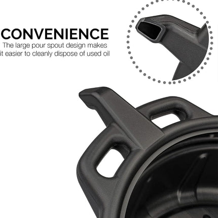NEIKO 20762A Oil Drain Pan | Black Plastic Anti Splash | Motor Oil Drip Catcher Pan | 2 Gallon (8L) Capacity