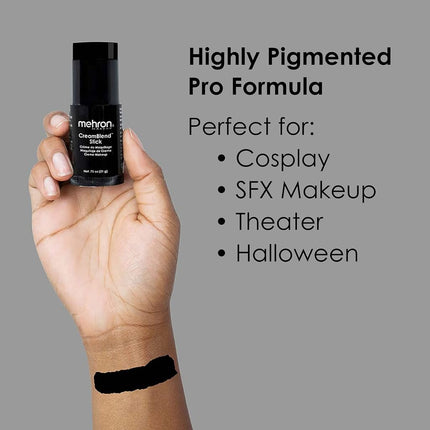 Mehron CreamBlend Stick Makeup - Black (0.75 oz)