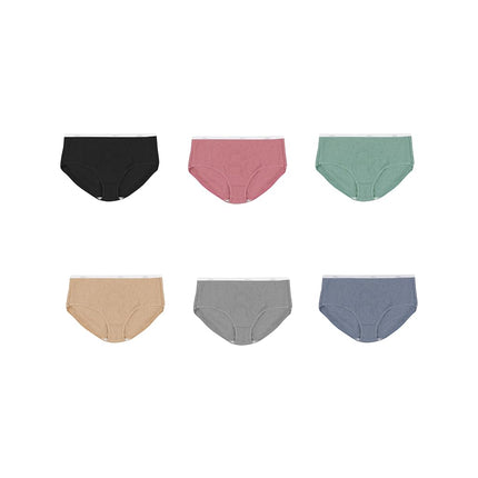 Hanes Womens Ribbed Cotton Briefs 6-Pack, 9, Assor