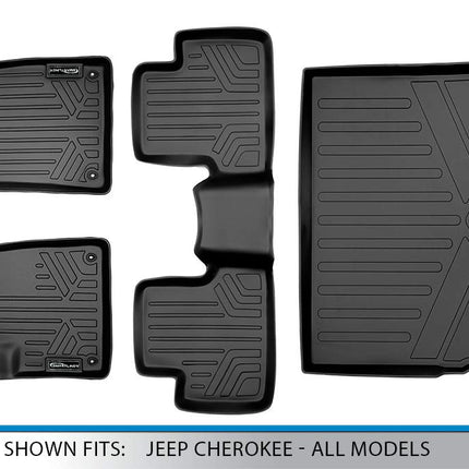 MAX LINER - A0150/B0150/D0150 MAXLINER Floor Mats and Cargo Liner Set Black for 2014-2019 Jeep Cherokee