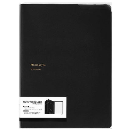 MNEMOSYNE HN187FA A4 Notebook with Folder,Black