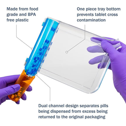 Apothecary Products Pill Tray and Spatula and Blade | for Tablets, Medicine, Vitamins | Right-Handed