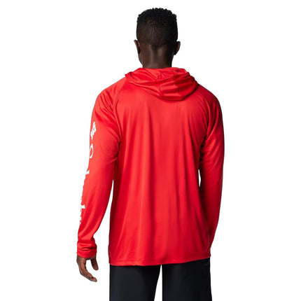 Columbia Men's Terminal Tackle Hoodie, Red Spark/White Logo, Medium