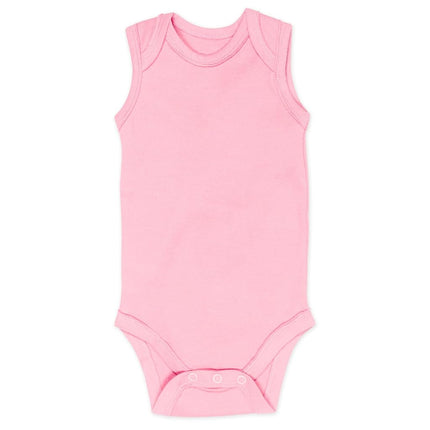 HonestBaby Paquete múltiple de bodies sin mangas y de tirantes de una pieza 100% algodón orgánico para bebés, niños, niñas, unisex, color rosa ombre, 12 meses