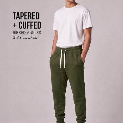 Southpole Men's Basic Active Fleece Jogger Pants-Regular and Big & Tall Sizes, Ov, XXL