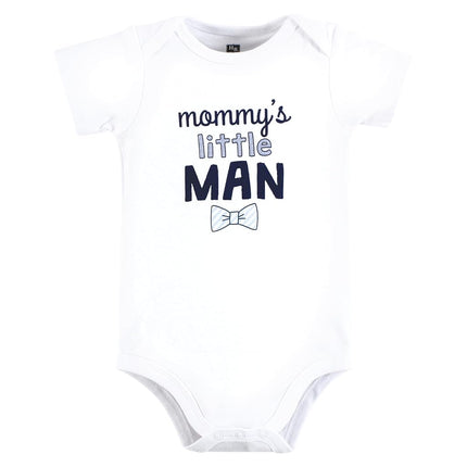 Hudson Baby Bodys de Algodón Unisex para Bebé, Pajarita "Mommy's Little Man", 18-24 Meses