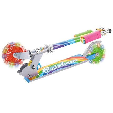 Ozbozz RAINBOW SCOOTER with Friction Activated Light Up Wheels