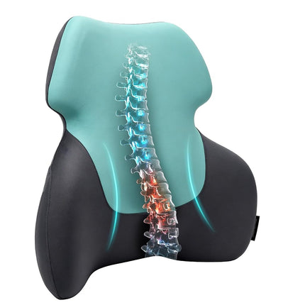 Long Back Lumbar Support Pillow - Fully Entire Back Support - Back Pain Relief and Posture Improved - Memory Foam Back Pillow Cushion for Office Chair, Gaming Chair, Recliner, Car Driving, Blue