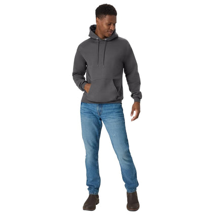 Hanes Men's Sweatshirt, EcoSmart Fleece Hoodie, Cotton-Blend Fleece Hooded Sweatshirt, Plush Fleece Pullover Hoodie, Smoke Gray, XX-Large