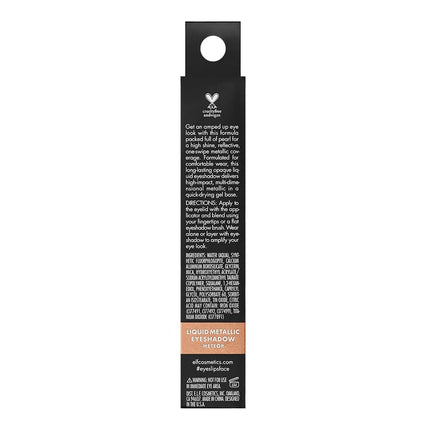 e.l.f. Liquid Metallic Eyeshadow, Quick-Drying, Long-Lasting, Gel-Based Formula For One-Swipe Pigmented Coverage, Vegan & Cruelty-Free, Meteor