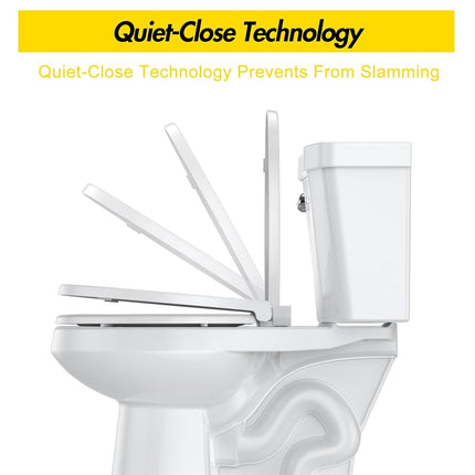 Round Toilet Seat Cover – PP Quick Release Flat Toilet Seat, White Easy-Remove Design for Simple Cleaning & Everyday Comfort