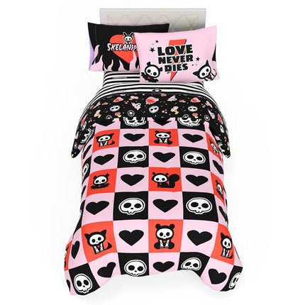 Skelanimals Bedding 5 Piece Twin Spooky Bed Set, S