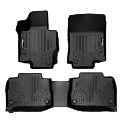 SMARTLINER Custom Fit Floor Mats 2 Rows and Cargo Liner Behind 2nd Row Set Black 2020 Mercedes-Benz GLE-Class 5 Passenger