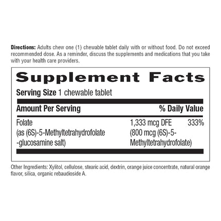 Country Life Methyl Folate 800 mcg Lozenges, 60 Count