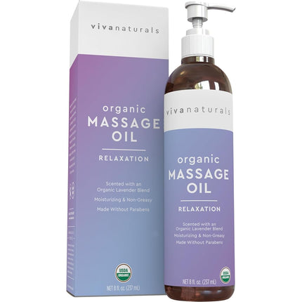 Organic Massage Oil with Lavender Scent (8 fl. oz.