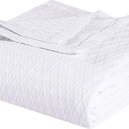 Superior 100% Cotton Thermal Blanket, Soft and Bre