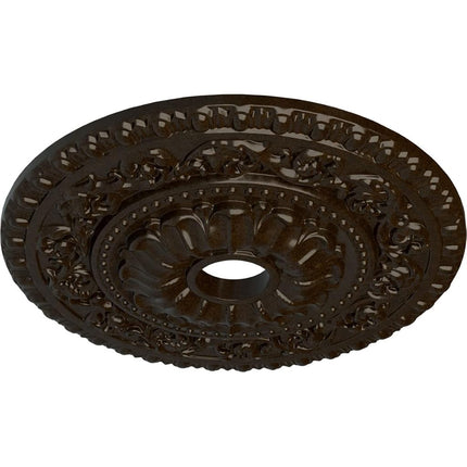 23 1/2"OD x 3 1/2"ID x 2 1/8"P Vaduz Ceiling Medallion (Fits Canopies up to 3 1/2"), Hand-Painted Bronze