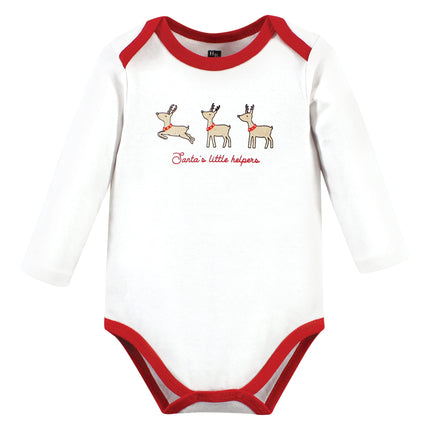Hudson Baby unisex-baby Cotton Long-sleeve Bodysuits, North Pole, 6-9 Months