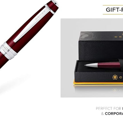 Cross Bailey Ballpoint Pen - Twist Mechanism - Black Ink - Line Width M - Red Lacquer
