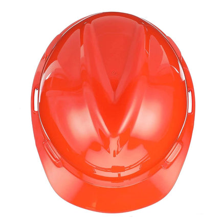 MSA 475361 V-Gard Cap Style Safety Hard Hat With Fas-Trac III Ratchet Suspension | Polyethylene Shell, Superior Impact Protection, Self Adjusting Crown-Straps Standard Size in Orange