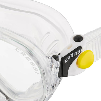 Cressi Kids Marea Jr Scuba Diving and Snorkeling Junior Mask - Transparent/Yellow