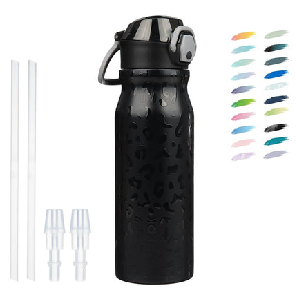 BJPKPK 25 oz Insulated Water Bottle, Straw, Handle